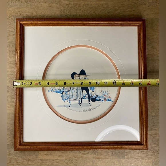 1985 P. Buckley Moss Couple Holding Hands Framed Matted Signed Print #804 / 10 - Picture 6 of 9